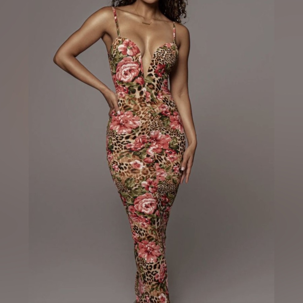 JLUXLABEL Floral Leopard Print Dress - Picture 3 of 10